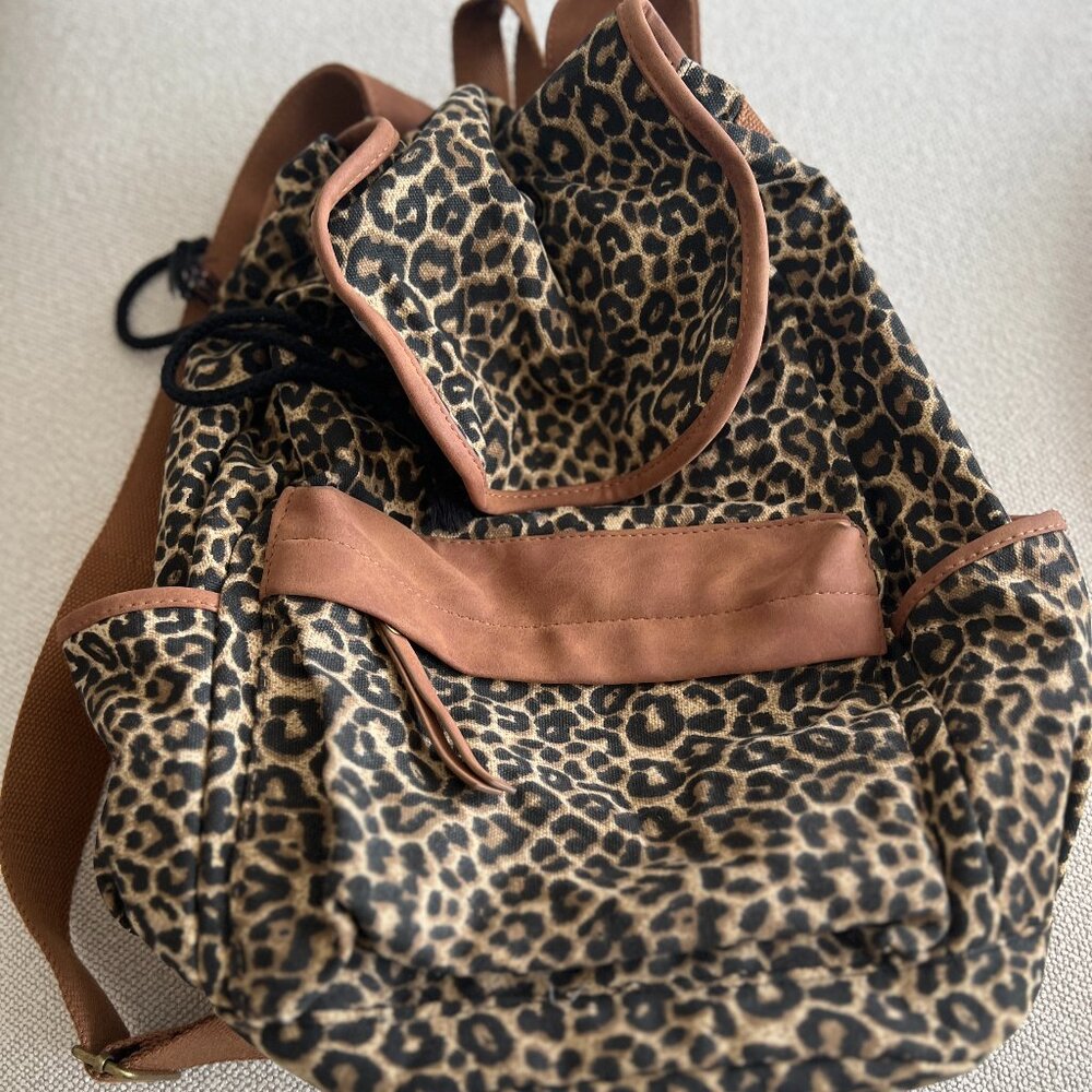 Cheetah Khaki Backpack